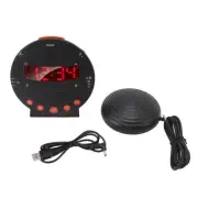 Alarm Clock 110 Decibels Red Flashing Light Super Shaker Extra Loud Alarm Clock
