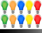 10 x Coloured Bayonet Party Festoon Light Globes Bulbs Lamps 18W 240V B22 A60