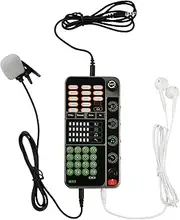 Flylin Portable Voice Changer, Handheld Microphone Voice Modulator Gaming Recording with 16 Sound Effects, Mini Live Broadcast Voice Disguiser for Mobile Phone Computer PS4 PS5 Xbox One Games