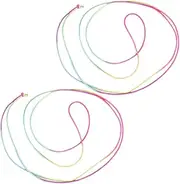 ERINGOGO 2Pcs Skipping Rope Colorful Elastic Band for Outdoor Sports Durable Fun Exercise for Boys for Home School Activities