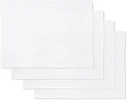 Martha Stewart Honeycomb Modern Farmhouse Reversible Placemat 4-Pack Set, White, 13"x17.5"