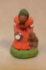 NEW Gypsy woman with a monkey, Carbonel Chip for Santons Marcel Carbonel Chip