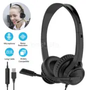 Universal Wired Headset with Microphone Call Center Headphone USB Type C 3.5mm
