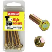 Champion High Tensile Bolts and Nuts BM18, M5 X 50mm