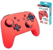 Subsonic Silicone Protective Cover for Nintendo Switch Pro Controller/Custom Kit Colorz with Shell and Grips for Joysticks, Neon Red