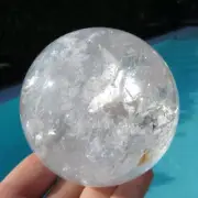 Minerals Sphere IN Quartz Jalino With Reflections Rainbow Brazil 9 CM