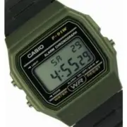 CASIO Quartz Men's Watch Black x Green Color Digital Square Face from Japan