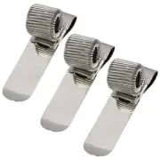 3 Pack Stainless Steel Pen Holder Clips with Spring for Clipboard Notebook