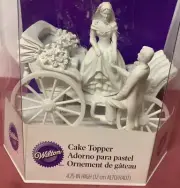 Wilton Just Married Cake Topper Wedding Bride Groom Carriage New in Box