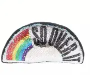 Claire’s Reversible Sequin SO OVER IT Rainbow Pillow New with Tags