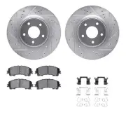 Dynamic Friction Company 7512-67129 Brake Rotor Dimpled & Slotted Silver