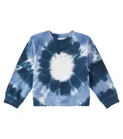 [Stella McCartney Kids] Stella McCartney Kids Logo tie-dye cotton jersey sweatshirt Y 4 blue