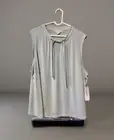 NWT Liz Claiborne Blouse 3XL Womens Light Sea foam Green Secret Garden Front Tie