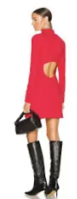 sanctuary women’s dress show stopper rib dress in red size L
