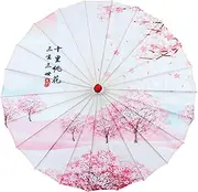 [Fiocias] Chinese Oiled Paper Umbrella, Floral Print, for Classical Dance Costumes
