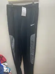 NIKE Kids' BIG BOYS Grey Black Mesh Panel Sport Training Pants Tapered XL+