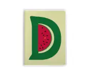 D Alphabet Watermelon Fruit Cute Pattern Notebook Gum Cover Diary Soft Cover Journal