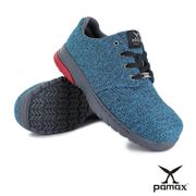 【PAMAX 帕瑪斯】超彈力機能墊/運動/透氣型/止滑安全鞋(PS1266FEH 藍 / 男女尺寸)