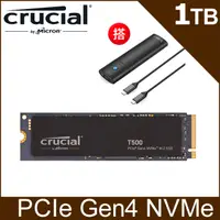 在飛比找PChome24h購物優惠-美光Crucial T500 1TB PCIe SSD + 