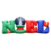 8 Foot Giant Inflatable LED Noel Greeting with Christmas Snow Globe