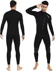 OMGear Wetsuit Men Women 3mm Neoprene Full Body UV Protection One Piece Long Sleeves Scuba Diving Suits Back Zipper Swimsuit for Scuba Diving Surf Snorkeling Swimming
