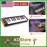 Compact USB MIDI Keyboard with 25 Synth Keys - Ideal for On-the-Go Musicians