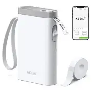 Label Maker Machine with Tape, Bluetooth Label Printer White, 1 Pack