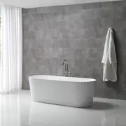 1500-1700*750*580mm Sunny 179 Gloss White Oval Acrylic Freestanding Bathtub