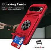 For Google Pixel 9 Pro XL 5G Card Holder Ring Holder KickStand Armor Case Cover