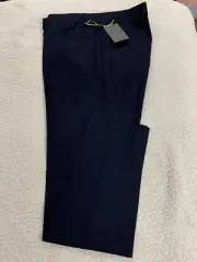 Canali Men’s Flat Front Blue Dress Pants Size 37 New