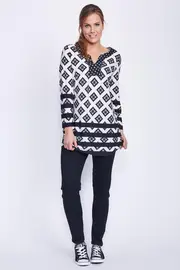 Spot Border Tunic--CLA-12194