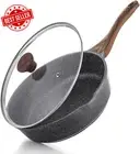 11" Deep Nonstick Frying Pan w/ Lid Induction Chef Skillet PFOA-Free Cookware