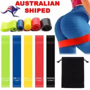 5pcs Resistance Fitness Yoga Band Strap Loop Elastic Gym Exercise Workout AU