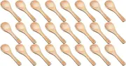 Binxind 60 Pieces Small Wooden Spoons Mini Nature Wooden Spoons Mini Tasting Spoons Condiments Salt Spoons (Natural Wood Color)