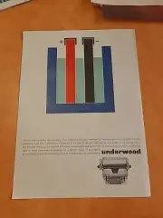 Underwood Typewriter Print Ad 1962 8x11