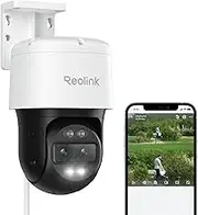 REOLINK 4K PTZ Security Camera System, IP PoE 360 Camera with Dual-Lens, Auto 6X Hybrid Zoomed Tracking, 355 Pan & 90 Tilt, Outdoor Surveillance, AI Detection, Trackmix PoE