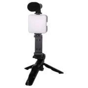 Extendable Vlog Livebroadcast Tripod Stand with Phone Mount Holder for DSlR SLR