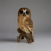 Tawny Owl Figures Small Garden Statue Owl Yard Display 7”