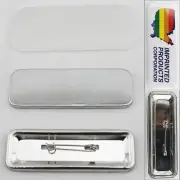 25*70mm Rectangule Metal Pin Back Button for Button Maker 100 Sets/Pack