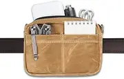 SP8 Belt Pouch for Men, EDC Bellt Pouch with Zipper, Waist Pack EDC Pouch for Multitool, Flashlight, Knives, Cards, Phone, Waxed Canvas EDC Organizer Pouch for Belt