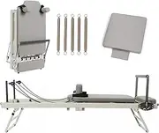 Home Pilates Reformer Machine, Multifunctional Folding Pilates Reformer Machine with Jump Board Equipment Strength Training