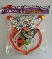 Color Changing Glowing 1 Headband Halloween Safety Lights Up Black Cat Pumpkin