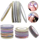 DIY Rolls Mixed Colors Tape Stickers Nail Art Striping Line Decoration 1/2/3mm