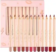 Matte Lip Liner Pencil Set, Multifunction Lip Gloss Liner in 12 Colors, Girls and Women Lips Makeup Mother's Day Valentine's Day Birthday Use Pisole