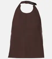 [Wardrobe.NYC] Wardrobe.NYC Open-back halterneck wool top UK 14 brown