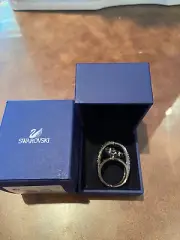 Swarovski Crystal Purple Bird Statement Ring Nib
