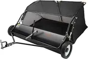 VEVOR Lawn Sweeper, 48.5"/26 cu. ft Large Capacity Tow Behind Yard Sweeper, Dumping Rope Design & Heavy Duty Leaf & Grass Collector with Adjustable Sweeping Height for Picking up Debris and Grass