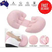 Pink Maternity Pregnancy Body Pillow Comfortable Support for Sleeping & Nursing