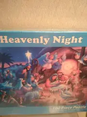 Vermont Christmas Heavenly Night Nativity 100 Piece Jigsaw Puzzle Manger Fun