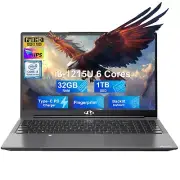 NIMO 15.6 Laptop, i3-1215U, 32GB RAM 1TB SSD Backlit KB Fingerprint Gray